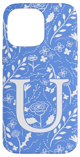 Toile Floral Monogramm Initial Buchstabe U Blau / Weiß Hülle für iPhone 14 Pro Max Toile Floral Monogramm Initial Buchstabe U Blau / Weiß Hülle für iPhone 14 Pro Max von Blue Toile Monogram Initials