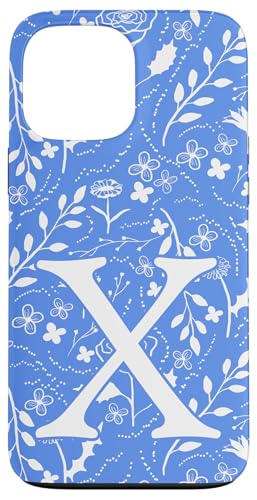 Toile Floral Monogramm Initial Buchstabe X, Blau / Weiß Hülle für iPhone 13 Pro Max Toile Floral Monogramm Initial Buchstabe X, Blau / Weiß Hülle für iPhone 13 Pro Max von Blue Toile Monogram Initials