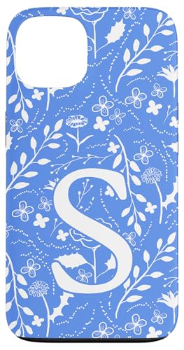 Toile Floral Monogramm Initial Letter S, Blau / Weiß Hülle für iPhone 13 Toile Floral Monogramm Initial Letter S, Blau / Weiß Hülle für iPhone 13 von Blue Toile Monogram Initials