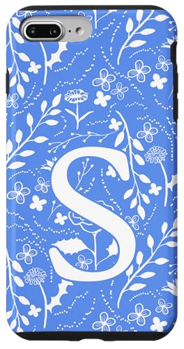 Toile Floral Monogramm Initial Letter S, Blau / Weiß Hülle für iPhone 7 Plus/8 Plus Toile Floral Monogramm Initial Letter S, Blau / Weiß Hülle für iPhone 7 Plus/8 Plus von Blue Toile Monogram Initials