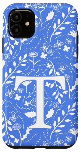 Toile Floral Monogramm Initial Letter T, Blau / Weiß Hülle für iPhone 11 Toile Floral Monogramm Initial Letter T, Blau / Weiß Hülle für iPhone 11 von Blue Toile Monogram Initials