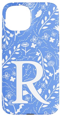 Toile Floral Monogramm Initiale R Blau und Weiß Hülle für iPhone 15 Toile Floral Monogramm Initiale R Blau und Weiß Hülle für iPhone 15 von Blue Toile Monogram Initials