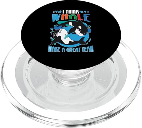 Wale: I Think Whale Make A Great Team PopSockets PopGrip für MagSafe Wale: I Think Whale Make A Great Team PopSockets PopGrip für MagSafe von Blue Whale And Beluga Whale Designs For Kids