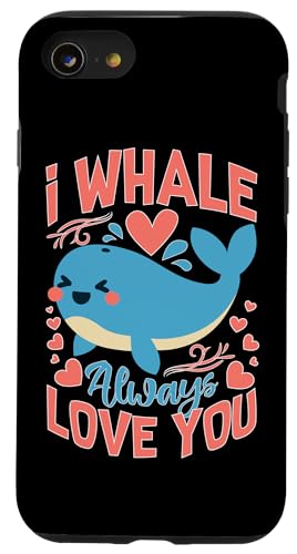 Wale: I Whale Always Love You Hülle für iPhone SE (2020) / 7 / 8 von Blue Whale And Beluga Whale Designs For Kids