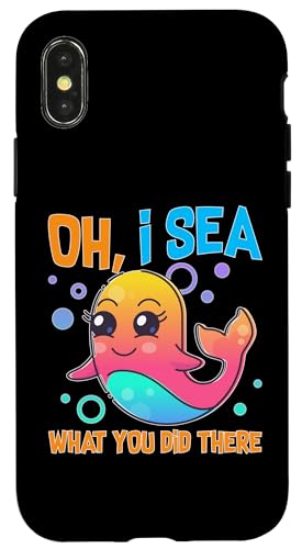 Wale: Oh, I Sea What You Did There Hülle für iPhone X/XS Wale: Oh, I Sea What You Did There Hülle für iPhone X/XS von Blue Whale And Beluga Whale Designs For Kids