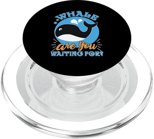 Wale: Wal warten Sie? PopSockets PopGrip für MagSafe Wale: Wal warten Sie? PopSockets PopGrip für MagSafe von Blue Whale And Beluga Whale Designs For Kids