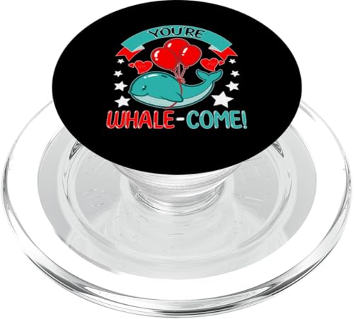 Wale: You're Whale-Come! PopSockets PopGrip für MagSafe Wale: You're Whale-Come! PopSockets PopGrip für MagSafe von Blue Whale And Beluga Whale Designs For Kids