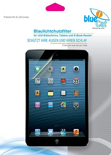 BlueCat Screen Displayschutzfolie | mit 100% Blaulichtfilter | Augenschutzfilter für LED Bildschirme iPad Mini von BlueCat Screen