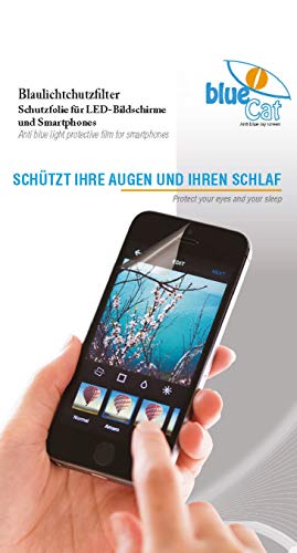 BlueCat Screen Neu Displayschutzfolie | mit 100% Blaulichtfilter | Augenschutzfilter für LED Bildschirme Samsung Galaxy S4 von BlueCat Screen