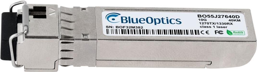 Alcatel-Nokia 3HE10452AA kompatibler BlueOptics© SFP+ Bidi Transceiver für Singlemode 10 Gigabit Highspeed Datenübertragungen in Glasfaser Netzwerken. Unterstützt 10 Gigabit Ethernet, Fibre Channel oder SONET/SDH Anwendungen in Switchen, Routern, Storage (3HE10452AA-BO) von BlueOptics