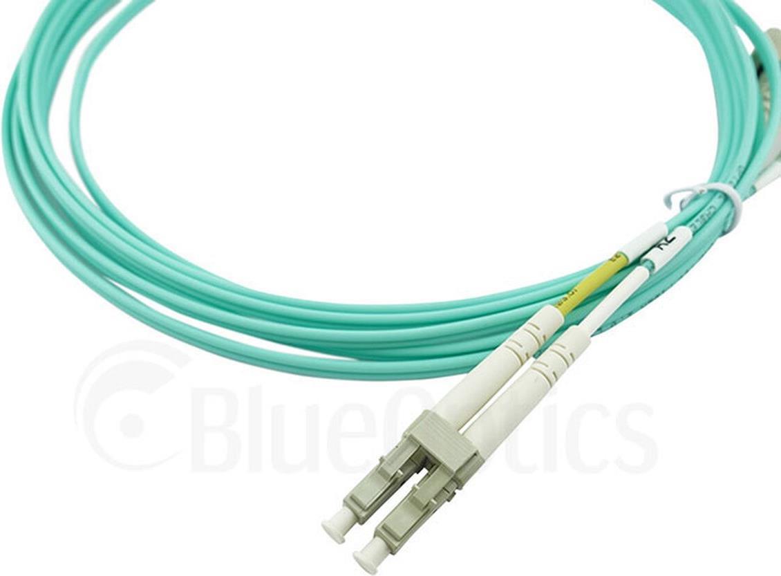 BlueOptics© Duplex LWL Patchkabel, LC-UPC/LC-UPC beige, 50 Meter, Multimode G50/125µm, OM3, Eingangsdämpfung: unter 0.2dB, Markenfaser, LSZH aqua / türkis, 2.0mm Tube, Keramik Ferrule, inkl. Messprotokoll (SFP3131EU50MK) von BlueOptics