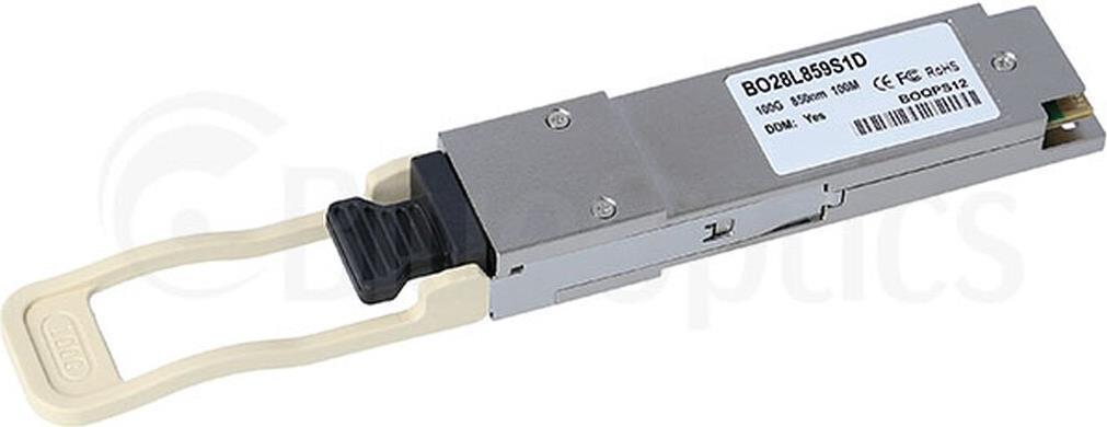 BlueOptics 10401. SFP Transceiver-Typ: Faseroptik, Maximale Datenübertragungsrate: 100000 Mbit/s, Schnittstelle: QSFP28. Anzahl enthaltener Produkte: 1 Stück(e) (10401-BO) von BlueOptics