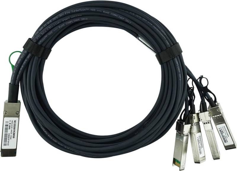 BlueOptics 40G-QSFP-4SFP-PC-0101-BL InfiniBand-Kabel 1 m 4x SFP+ Schwarz (40G-QSFP-4SFP-PC-0101-BL) von BlueOptics