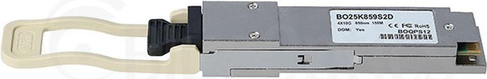 BlueOptics 40G-QSFP-SR4-1-BO. SFP Transceiver-Typ: Faseroptik, Maximale Daten�bertragungsrate: 40 Mbit/s, Schnittstelle: QSFP. Geh�usematerial: Metall, Mittlere Betriebsdauer zwischen Ausf�llen (MTBF): 1000000 h. Eingangsspannung: 3.3 V. Gewicht: 20 g. Anzahl enthaltener Produkte: 1 St�ck(e), Paketgewicht: 30 g (40G-QSFP-SR4-1-BO) von BlueOptics