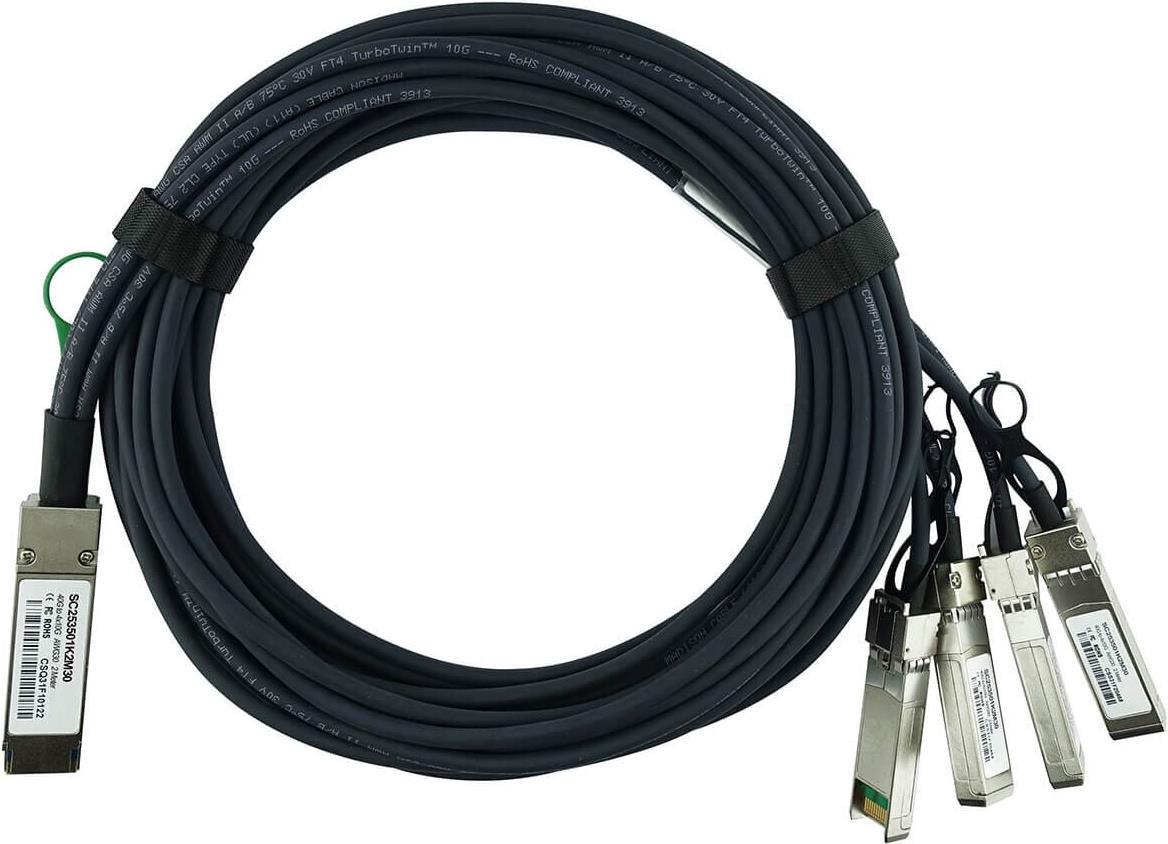 BlueOptics AT-QSFP-4SFP10G-5CU InfiniBand-Kabel 5 m 4xSFP+ Schwarz (AT-QSFP-4SFP10G-5CU-BL) von BlueOptics