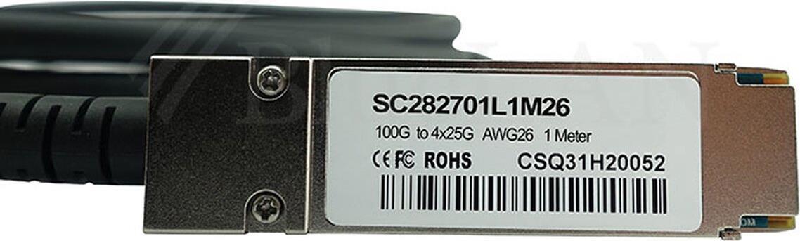 BlueOptics CAB-Q28-S28-3M-BL InfiniBand-Kabel QSFP28 4xSFP28 Schwarz (CAB-Q28-S28-3M-BL) von BlueOptics