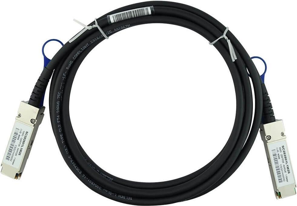 BlueOptics DEM-CB100Q28-0.5-BL InfiniBand/fibre optic cable 0,5 m QSFP28 Schwarz (DEM-CB100Q28-0.5-BL) von BlueOptics