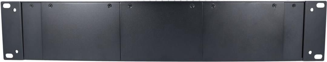 BlueOptics Medienkonverter-Chassis, 2HE für 48,30cm (19)-Rack, redundante Stromversorgung, für 14 Medienkonverter, 0°C bis 50°C (BLMCC) von BlueOptics