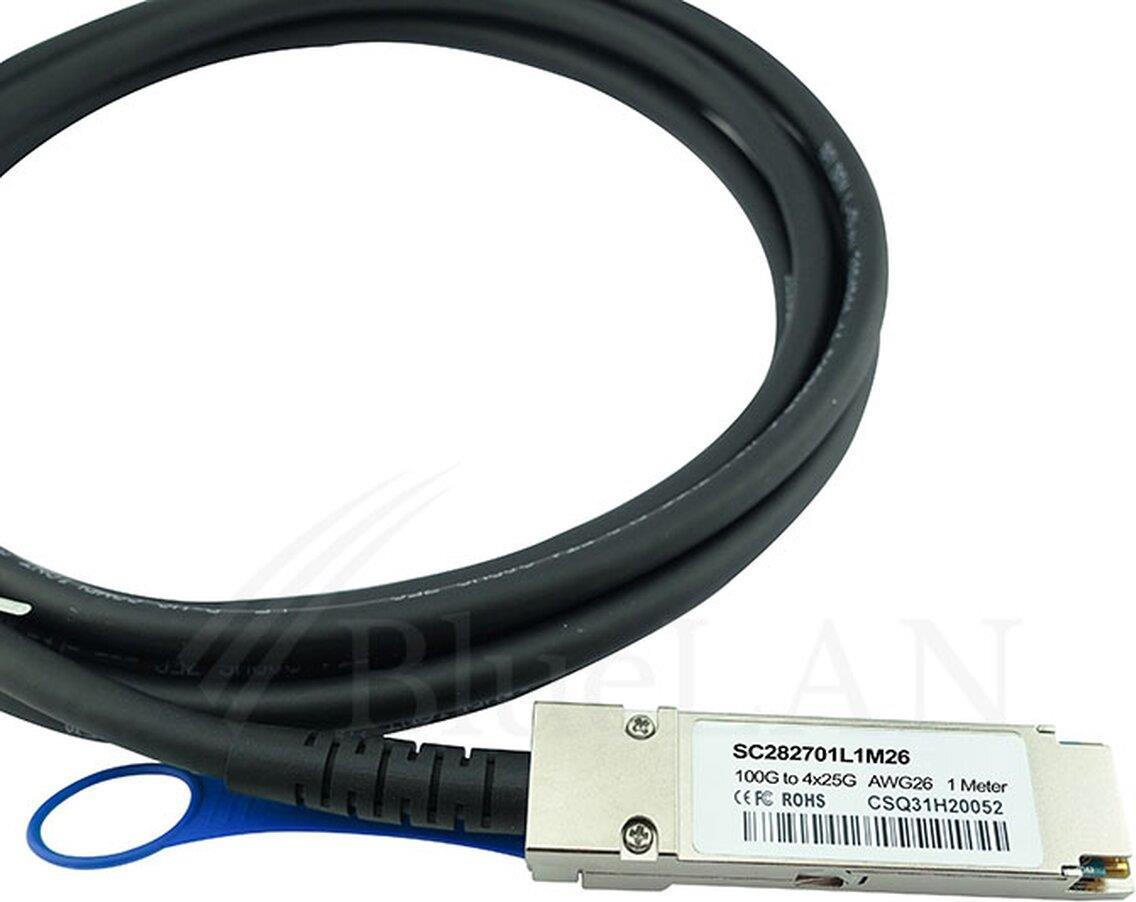 BlueOptics Q28-4S28-DAC-3M-CO-BL InfiniBand-Kabel QSFP28 4xSFP28 Schwarz (Q28-4S28-DAC-3M-CO-BL) von BlueOptics