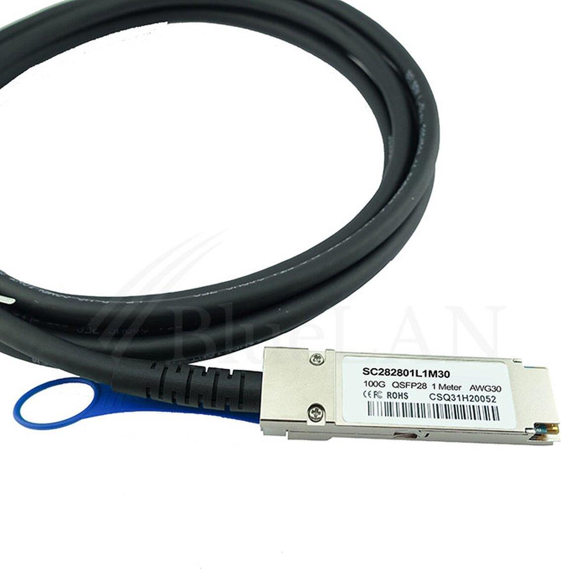 BlueOptics QSFP28-DAC-1M-AT-BL InfiniBand-Kabel SFP28 (QSFP28-DAC-1M-AT-BL) von BlueOptics