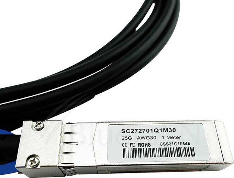 BlueOptics SFP28-DAC-0.5M-FR-BL InfiniBand-Kabel 0,5 m Schwarz (SFP28-DAC-0.5M-FR-BL) von BlueOptics