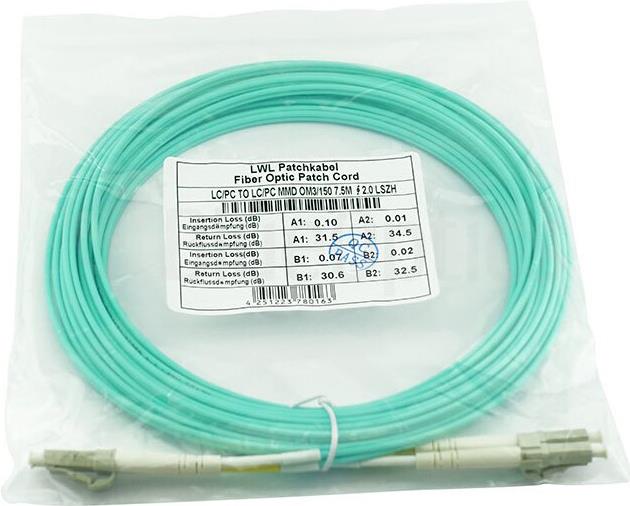 BlueOptics SFP3131EU30MK Glasfaserkabel 30 m LC OM3 Aqua-Farbe (SFP3131EU30MK) von BlueOptics