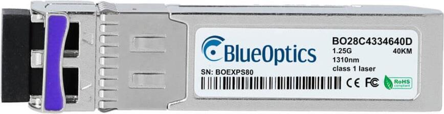 Calix 100-04063 kompatibler BlueOptics cSFP Transceiver für Singlemode Gigabit Highspeed Datenübertragungen in Glasfaser Netzwerken. Unterstützt Gigabit Ethernet, Fibre Channel oder SONET/SDH Anwendungen in Switchen, Routern, Storage Systemen und ähnliche (100-04063-BO) von BlueOptics