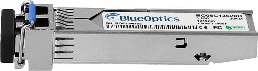 Comnet SFP-6-CM kompatibler BlueOptics© SFP Transceiver für Singlemode Gigabit Highspeed Datenübertragungen in Glasfaser Netzwerken. Unterstützt Gigabit Ethernet, Fibre Channel oder SONET/SDH Anwendungen in Switchen, Routern, Storage Systemen und ähnliche (SFP-6-CM-BO) von BlueOptics