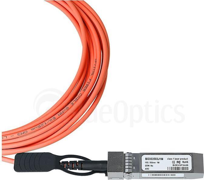 Dell EMC AOC-Q56DD-400G-3M kompatibles Aktives Optisches Kabel (AOC) als 400 Gigabit Variante, mit QSFP-DD auf QSFP-DD Verbindung, für den Anschluss von Hardware in Racks und über benachbarte Racks hinweg. BlueOptics Dell EMC AOC-Q56DD-400G-3M kompatible (AOC-Q56DD-400G-3M-BO) von BlueOptics