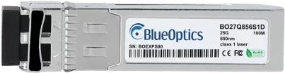 Kompatibler Broadcom AFBR-734SMZ BlueOptics BO27Q856S1D SFP28 Transceiver, LC-Duplex, 25GBASE-SR, Multimode Fiber, 850nm, 100M, DDM, 0°C/+70°C (AFBR-734SMZ-BO) von BlueOptics