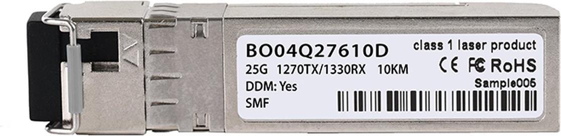 Kompatibler Chelsio SFP28-25G-BX-U-10KM BlueOptics© BO04Q27610D SFP28 Bidi Transceiver, LC-Simplex, 25GBASE-BX-U, Singlemode Fiber, TX1270nm/RX1330nm, 10KM, DDM, 0°C/+70°C (SFP28-25G-BX-U-10KM-CH-BO) von BlueOptics