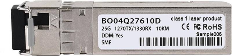 Kompatibler Chelsio SFP28-25G-BX-U-10KM BlueOptics© BO04Q27610D SFP28 Bidi Transceiver, LC-Simplex, 25GBASE-BX-U, Singlemode Fiber, TX1270nm/RX1330nm, 10KM, DDM, 0°C/+70°C (SFP28-25G-BX-U-10KM-CH-BO) von BlueOptics