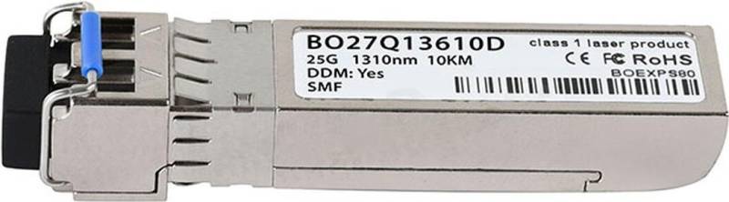 Kompatibler Cisco SFP-25G-LR BlueOptics© SFP28 Transceiver, LC-Duplex, 25GBASE-LR, Singlemode Fiber, 1310nm, 10KM, DDM, 0°C/+70°C (SFP-25G-LR-BO) von BlueOptics