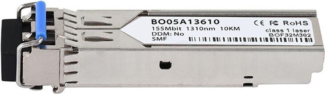 Kompatibler CiscoONS-SE-100-LX10 BlueOptics© BO05A13610D SFP Transceiver, LC-Duplex, 100BASE-LX, Singlemode Fiber, 1310nm, 10KM, DDM, 0°C/+70°C (ONS-SE-100-LX10-BO) von BlueOptics