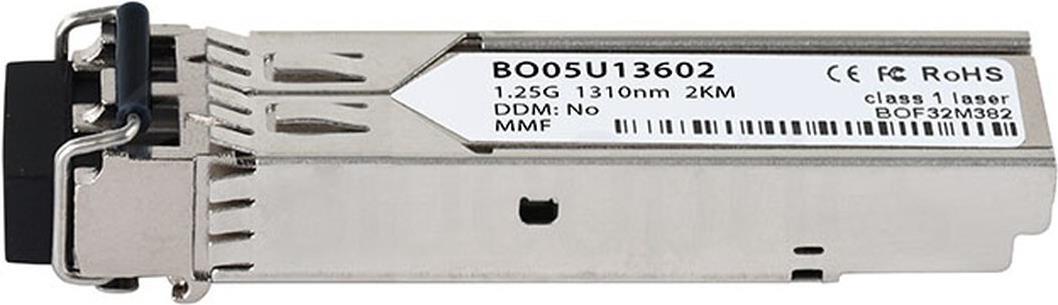 Kompatibler D-Link DIS-S302SX BlueOptics BO05U13602D SFP Transceiver, LC-Duplex, 1000BASE-X, Multimode Fiber, 1310nm, 2KM, DDM, 0°C/+70°C (DIS-S302SX-BO) von BlueOptics