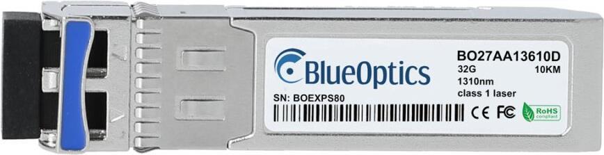 Kompatibler Emulex LP32-LW-OPT-1 BlueOptics© BO27AA13610D SFP28 Transceiver, LC-Duplex, 32GBASE-LW, Singlemode Fiber, 1310nm, 10KM, DDM, 0°C/+70°C (LP32-LW-OPT-1-BO) von BlueOptics