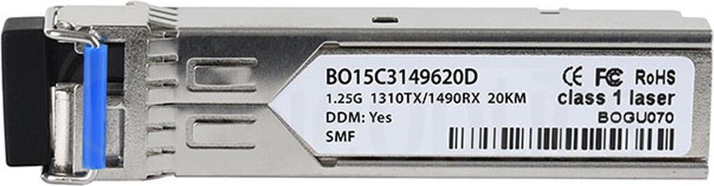 Kompatibler Extreme Networks 10057 BlueOptics© BO15C3149620D SFP Transceiver, LC-Simplex, 1000BASE-BX-U, Singlemode Fiber, TX1310nm/RX1490nm, 10KM, DDM, 0°C/+70°C (10057-BO) von BlueOptics