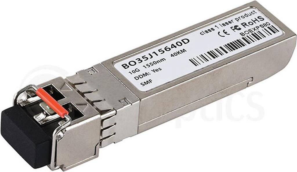 Kompatibler Extreme Networks 10309 BlueOptics BO35J15640D SFP+ Transceiver, LC-Duplex, 10GBASE-ER, Singlemode Fiber, 1550nm, 40KM, 0�C/+70�C (10309-BO) von BlueOptics