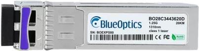 Kompatibler Keymile 37973274 BlueOptics BO28C4334620D cSFP Transceiver, LC-Duplex, 1000BASE-2BX-D, Singlemode Fiber, TX:1490nm/RX:1310nm, 20KM, 0°C/+70°C, DDM (37973274-BO) von BlueOptics