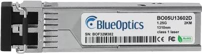 Kompatibler Lancom SFP-SX2-LC1 BlueOptics BO05U13602D SFP Transceiver, LC-Duplex, 1000BASE-X, Multimode Fiber, 1310nm, 2KM, DDM, 0°C/+70°C (SFP-SX2-LC1-BO) von BlueOptics