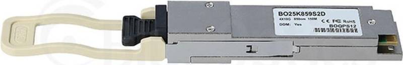 Kompatibler NetApp X65402 BlueOptics© BO25K859S2D QSFP Transceiver, MPO/MTP, 40GBASE-SR4, Multimode Fiber, 4x850nm, 150M, 0°C/+70°C (X65402-BO) von BlueOptics
