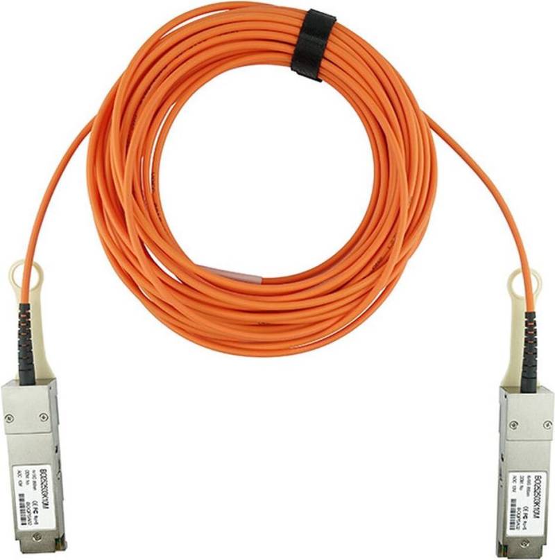 Kompatibles Avago AFBR-7QER50Z QSFP BlueOptics Aktives Optisches Kabel (AOC), 40GBASE-SR4, Ethernet, Infiniband FDR10, 50 Meter (AFBR-7QER50Z-BO) von BlueOptics
