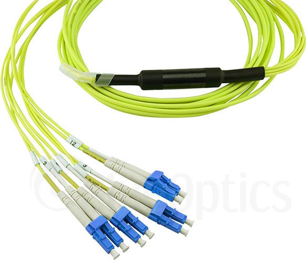 Kompatibles Dell EMC CBL-MPO12-4LC-SMF-5M BlueOptics LWL Breakout Patchkabel, MPO/UPC, 4xDuplex LC/UPC, 5 Meter, Singlemode E9/125µm, G.657.A1, MPO Einfügedämpfung: unter 0.3dB, LC Einfügedämpfung: unter 0.2dB, Markenfaser, 3.0mm LSZH gelb, 8 Kerne und MP (CBL-MPO12-4LC-SMF-5M-BO) von BlueOptics