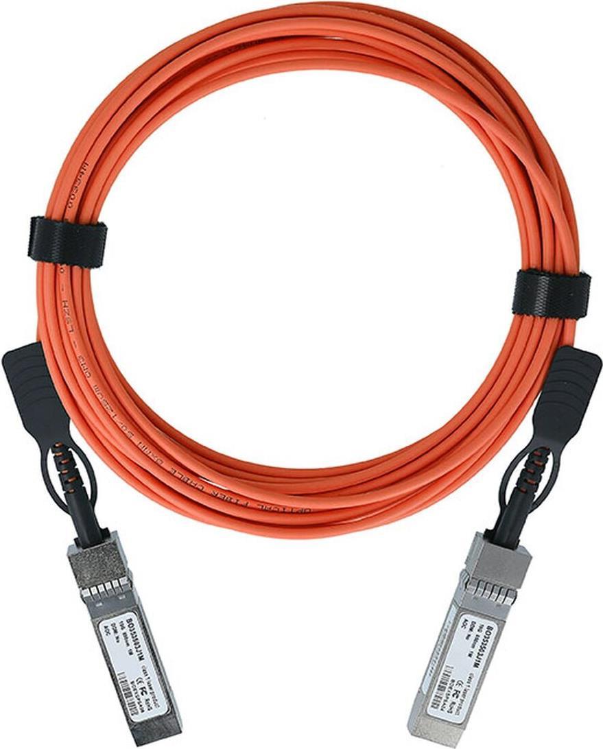 Kompatibles Juniper 740-065462 SFP+ BlueOptics Aktives Optisches Kabel (AOC), 10GBASE-SR, Ethernet, Infiniband, 1 Meter (740-065462-BO) von BlueOptics