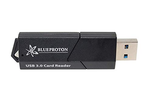 BlueProton USB 3.0 Portabler Kartenleser für SD, SDHC, SDXC, MicroSD, MicroSDHC, MicroSDXC, mit fortschrittlichem All-in-One Design von BlueProton