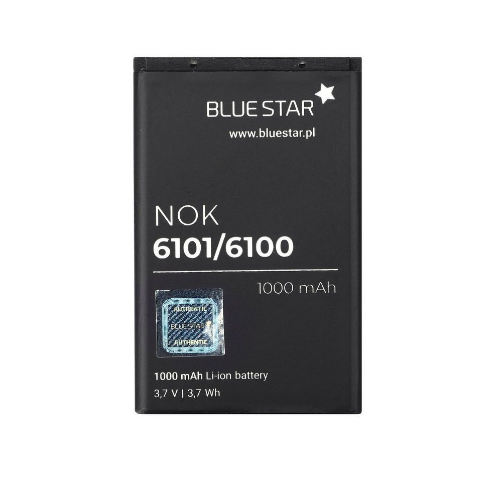 BlueStar Akku Ersatz kompatibel mit Nokia 6100 / 6101 / 6103 1000 mAh Austausch Batterie Accu BL-4C Smartphone-Akku von BlueStar