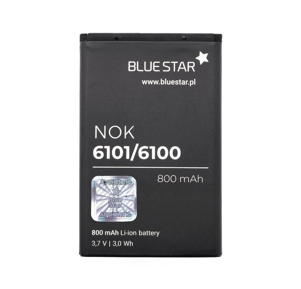 BlueStar Akku Ersatz kompatibel mit Nokia BL-4C für: C2-05, X2, 6100, 6300, 2650, 2705,3500,5100 u.v.m 800 mAh Austausch Batterie Accu Smartphone-Akku von BlueStar