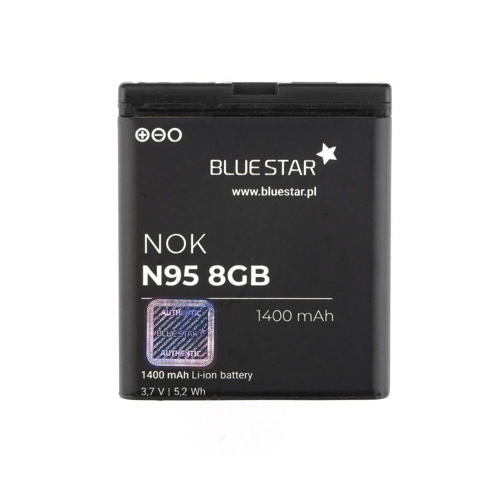 BlueStar Akku Ersatz kompatibel mit Nokia N93i / N95 8GB / N96 1100 mAh Austausch Batterie Accu Nokia BL-6F Smartphone-Akku von BlueStar