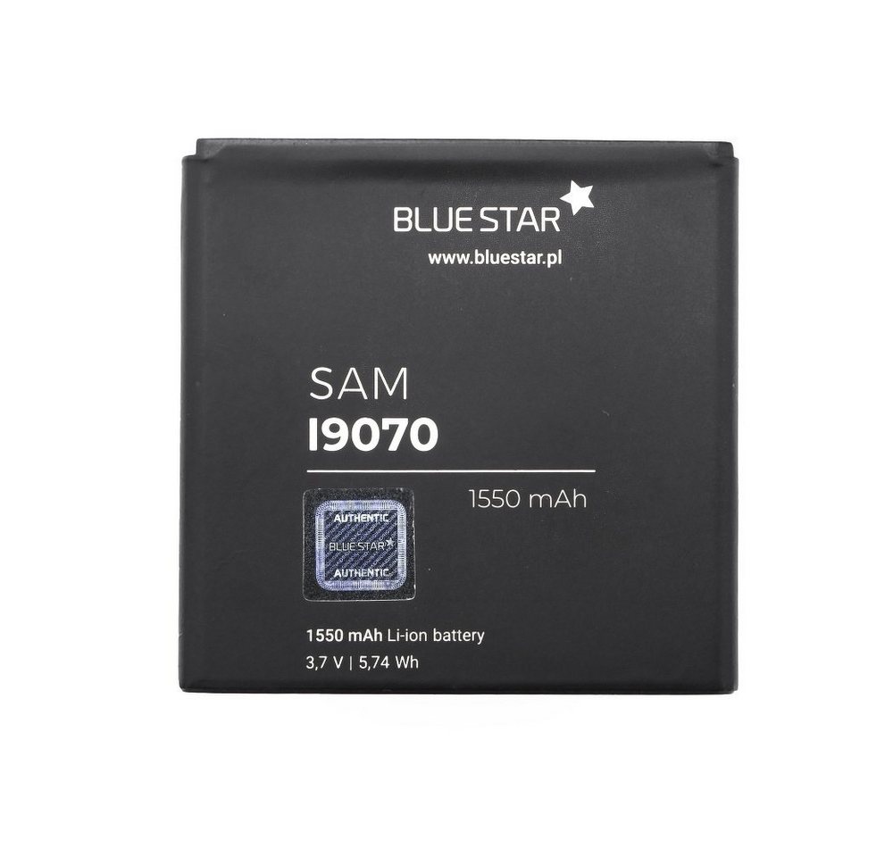 BlueStar Akku Ersatz kompatibel mit Samsung I9070 Galaxy S Advance 1550 mAh Austausch Batterie Premium EB535151VU Smartphone-Akku von BlueStar