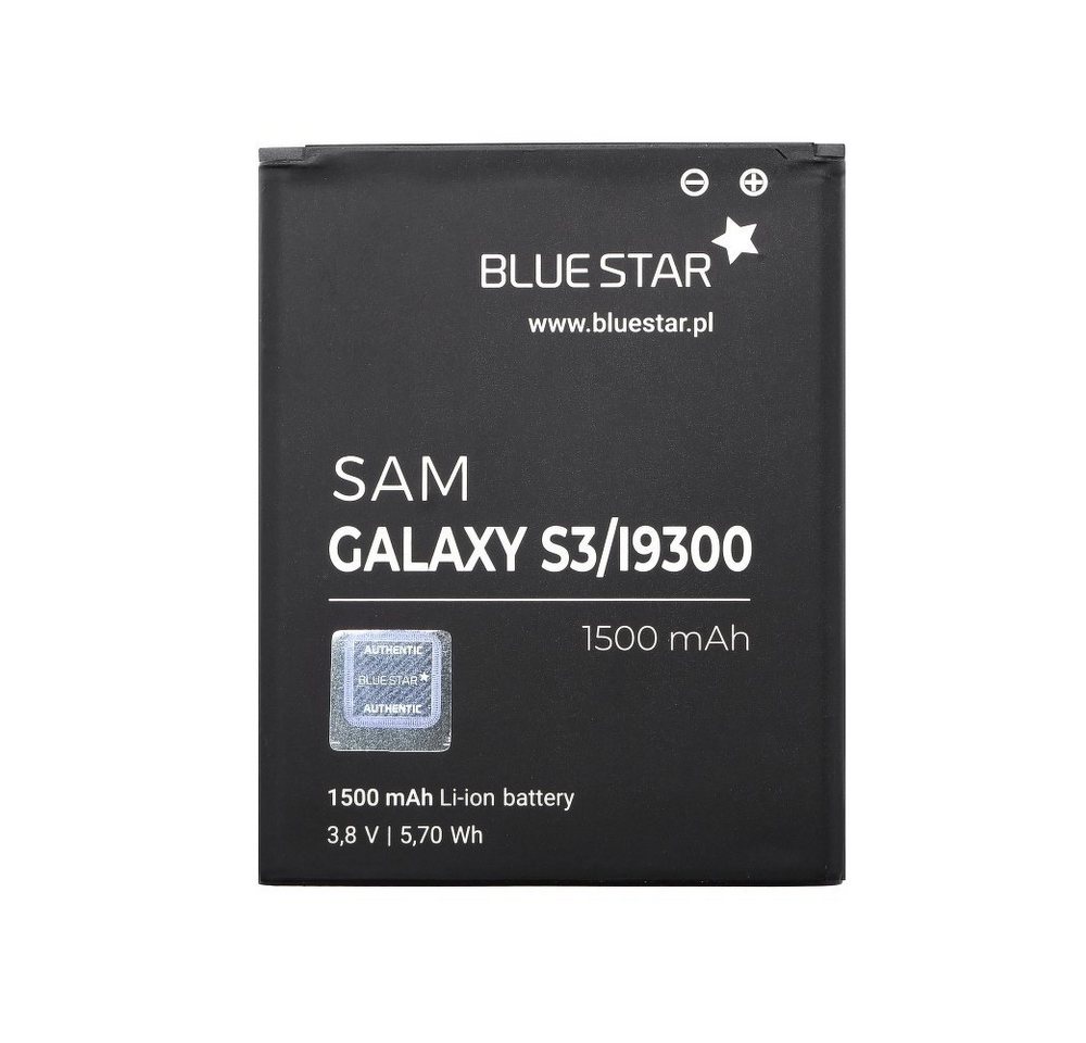 BlueStar Akku Ersatz kompatibel mit Samsung I9300 Galaxy S3 1500 mAh Austausch Batterie Accu EB-L1G6LLU, EB-L1G6LLUC Smartphone-Akku von BlueStar